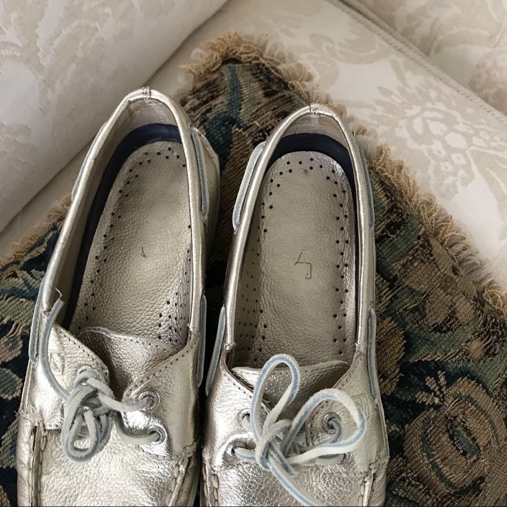 Sperry Top-Sider Gold Boat Shoes Flats SZ 8 M - Picture 6 of 8